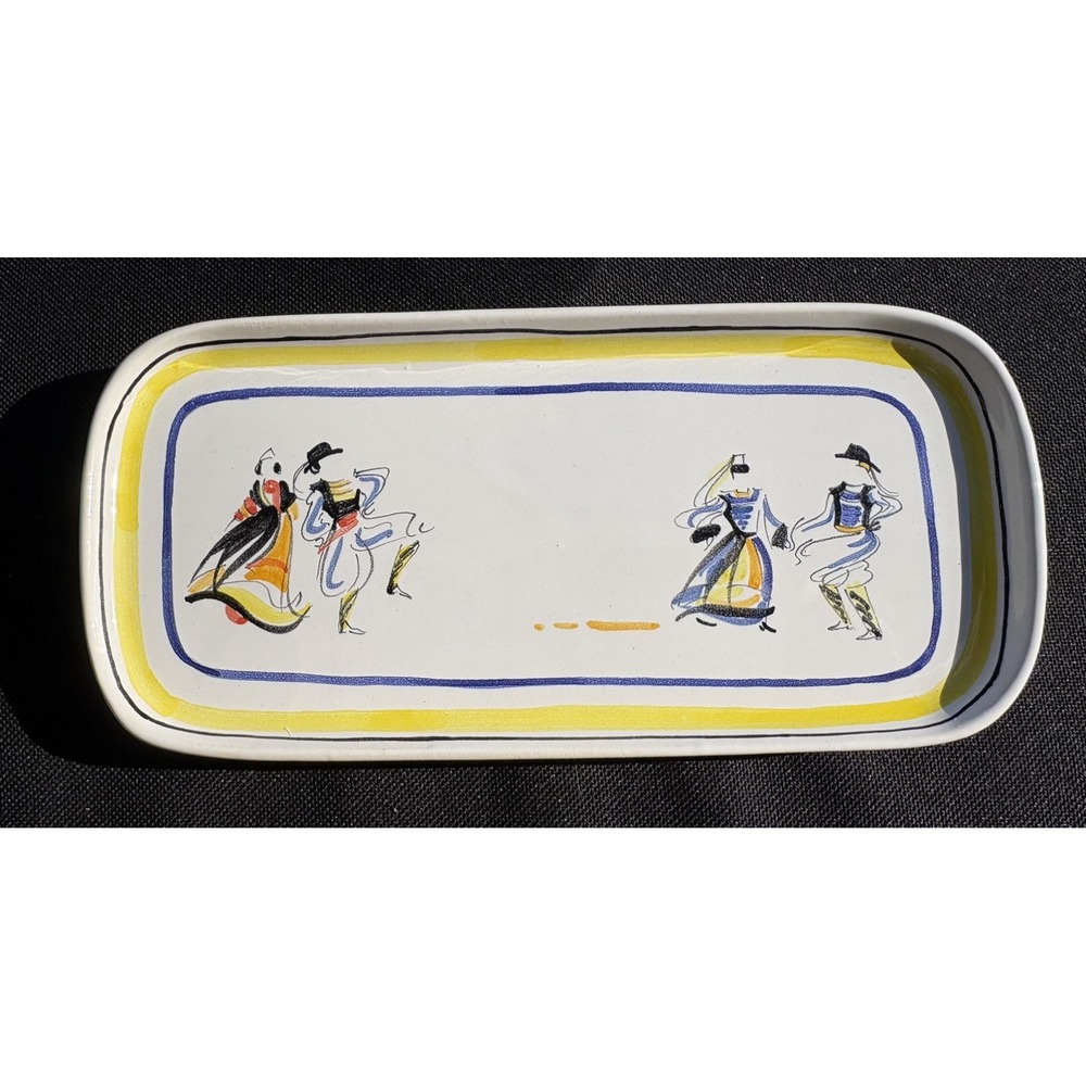 HB Henriot Quimper Tray Michel Costiou Brittany Regional Council Signed 8.5in